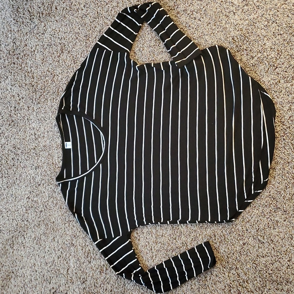 Long sleeve striped top